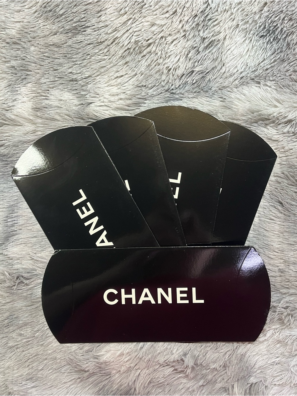 Set of 5 CHANEL Black Pillow Gift Boxes